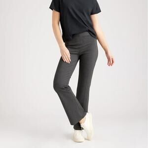 NEW Quince Charcoal Grey Ultra-Stretch Ponte Yoga Pant Bootcut Dress Pants XS